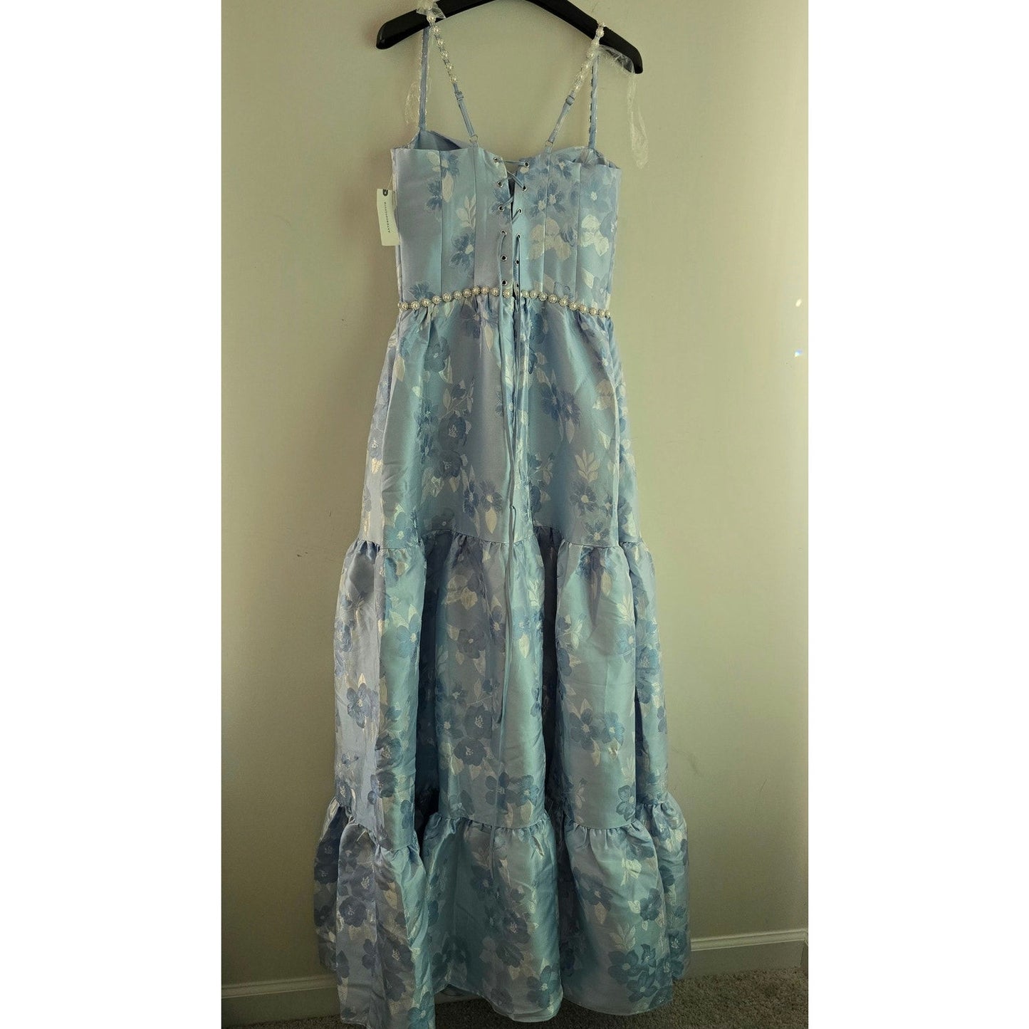 Anthropologie V. Chapman Lucetta Corset Tiered Maxi Dress Sz 8
