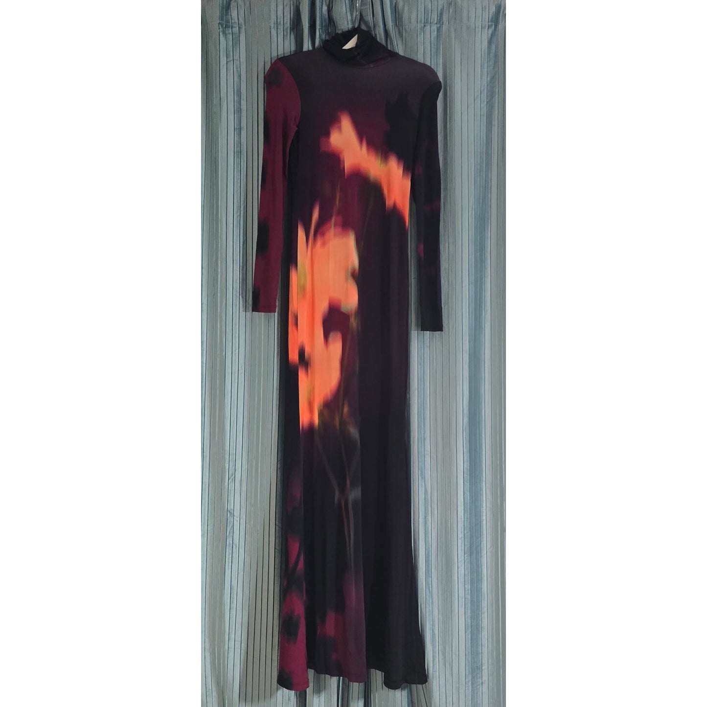 Sisters. Black Nova Aline Long-Sleeve High-Neck Maxi Dress Sz 2 NWT
