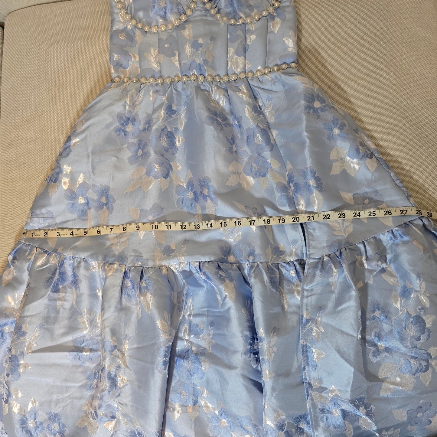Anthropologie V. Chapman Lucetta Corset Tiered Maxi Dress Sz 8