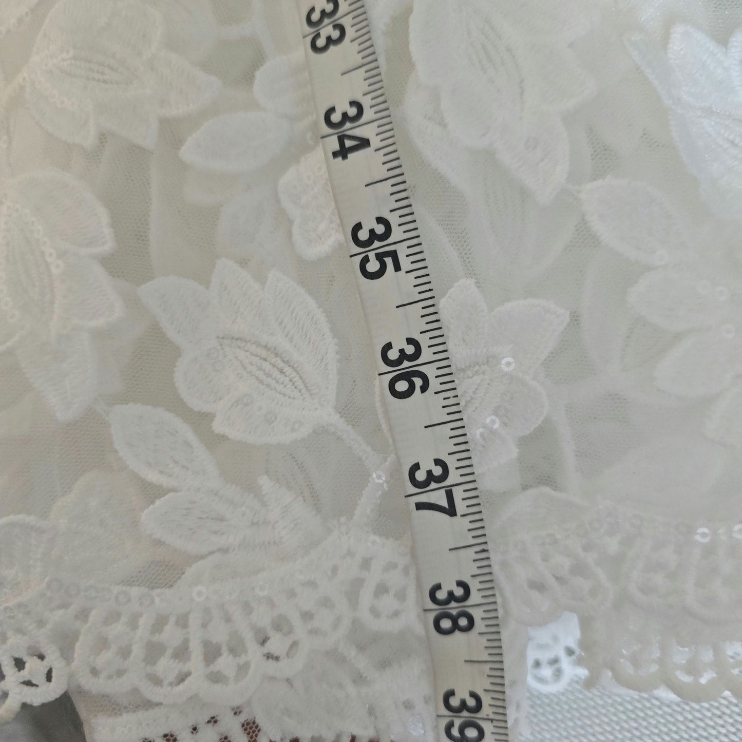 Helsi White Florence Strapless Embroidered A-Line Midi Dress Sz XS