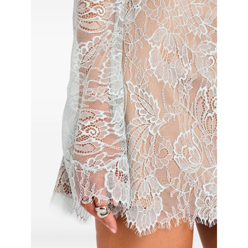 Retrofete Light Blue Nude Lining Aino Lace Mini Dress Sz XS