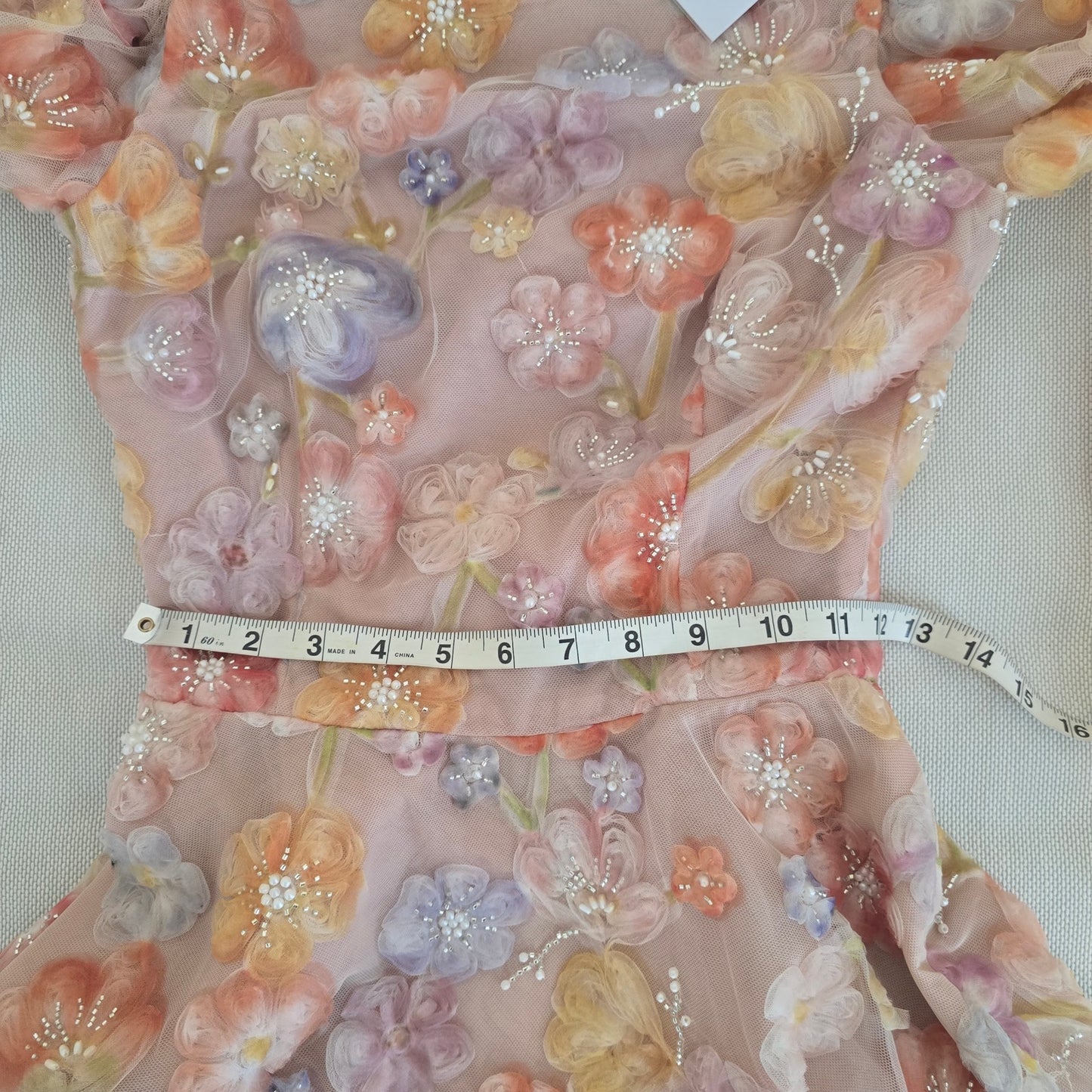 Anthropologie Helsi Tessa Long Sleeve Applique A-line Maxi Dress Sz XS