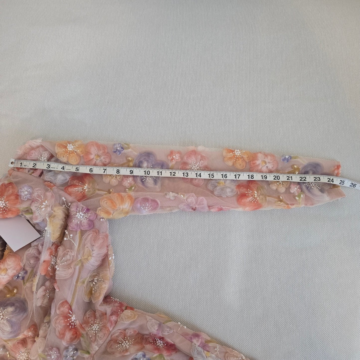 Anthropologie Helsi Tessa Long Sleeve Applique A-line Maxi Dress Sz XS