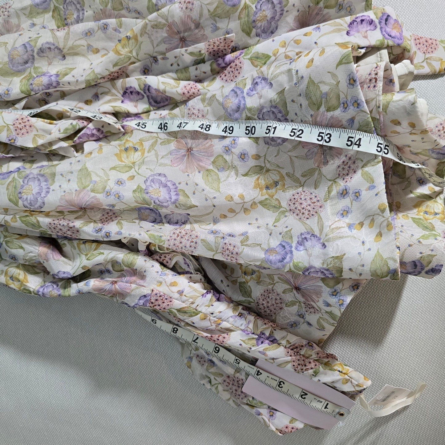 V. Chapman Rosamund Organza Strapless Sweetheart Corset Drop-Waist Maxi Gown Sz 12