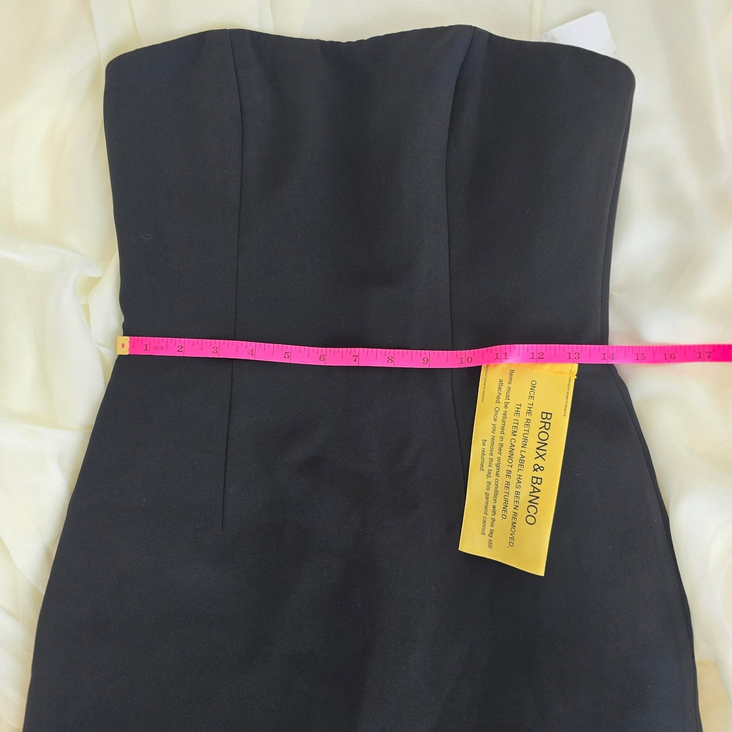 Bronx and Banco Adrian Strapless Drop-Waist Sheer bottom Maxi Dress Sz 6 Medium
