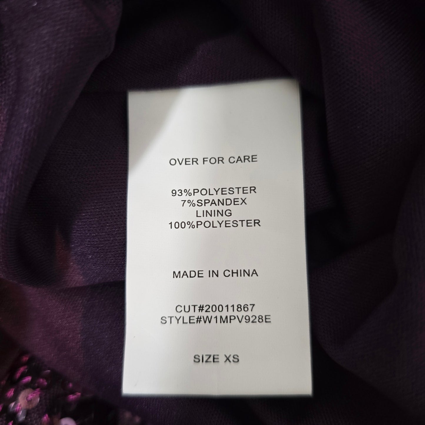 Plum Esperanza Formal Sleeveless A-line Front Slit Sequin Long Dress Sz XS
