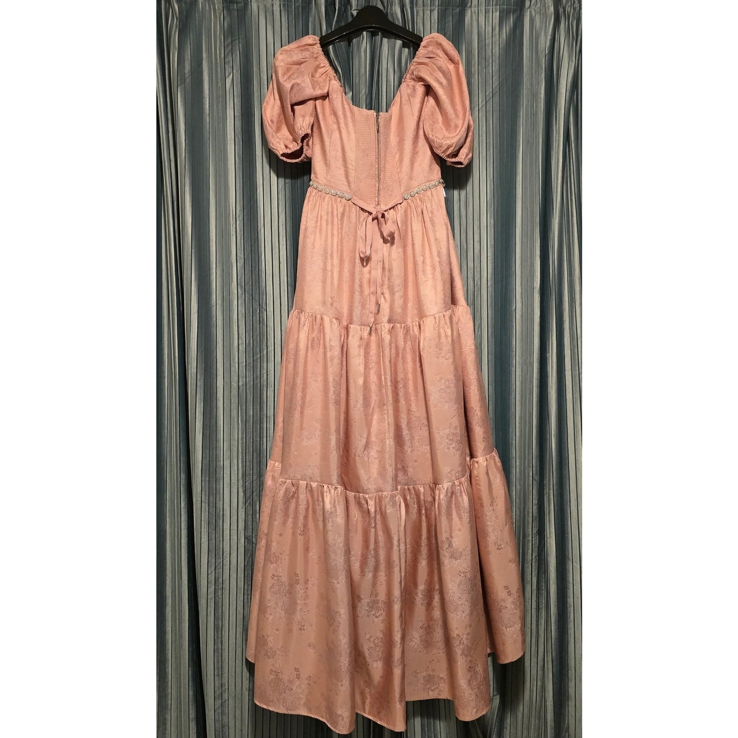 V. Chapman The Emma Dress in Light Pink Windsor Brocade Sz 8