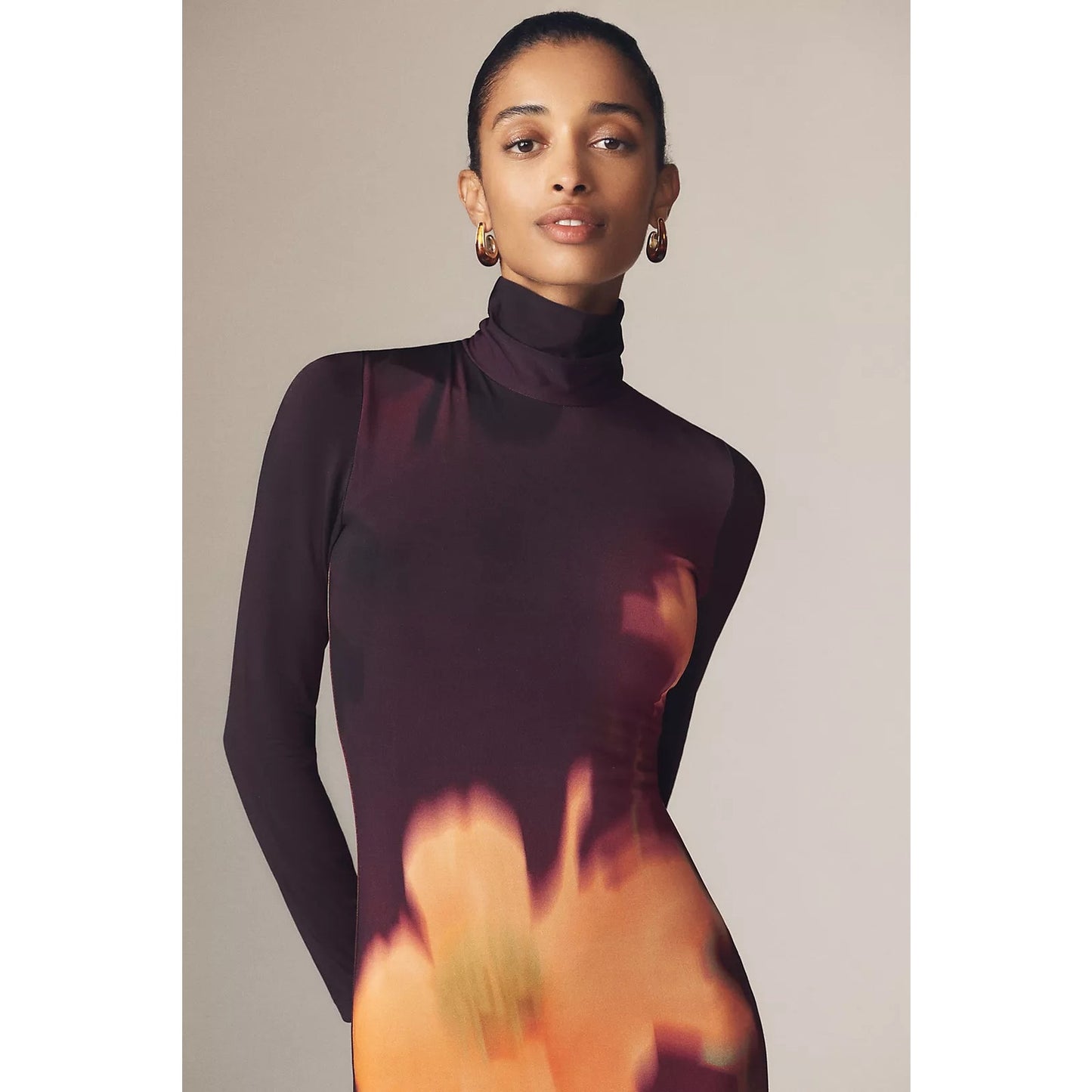 Sisters. Black Nova Aline Long-Sleeve High-Neck Maxi Dress Sz 2 NWT