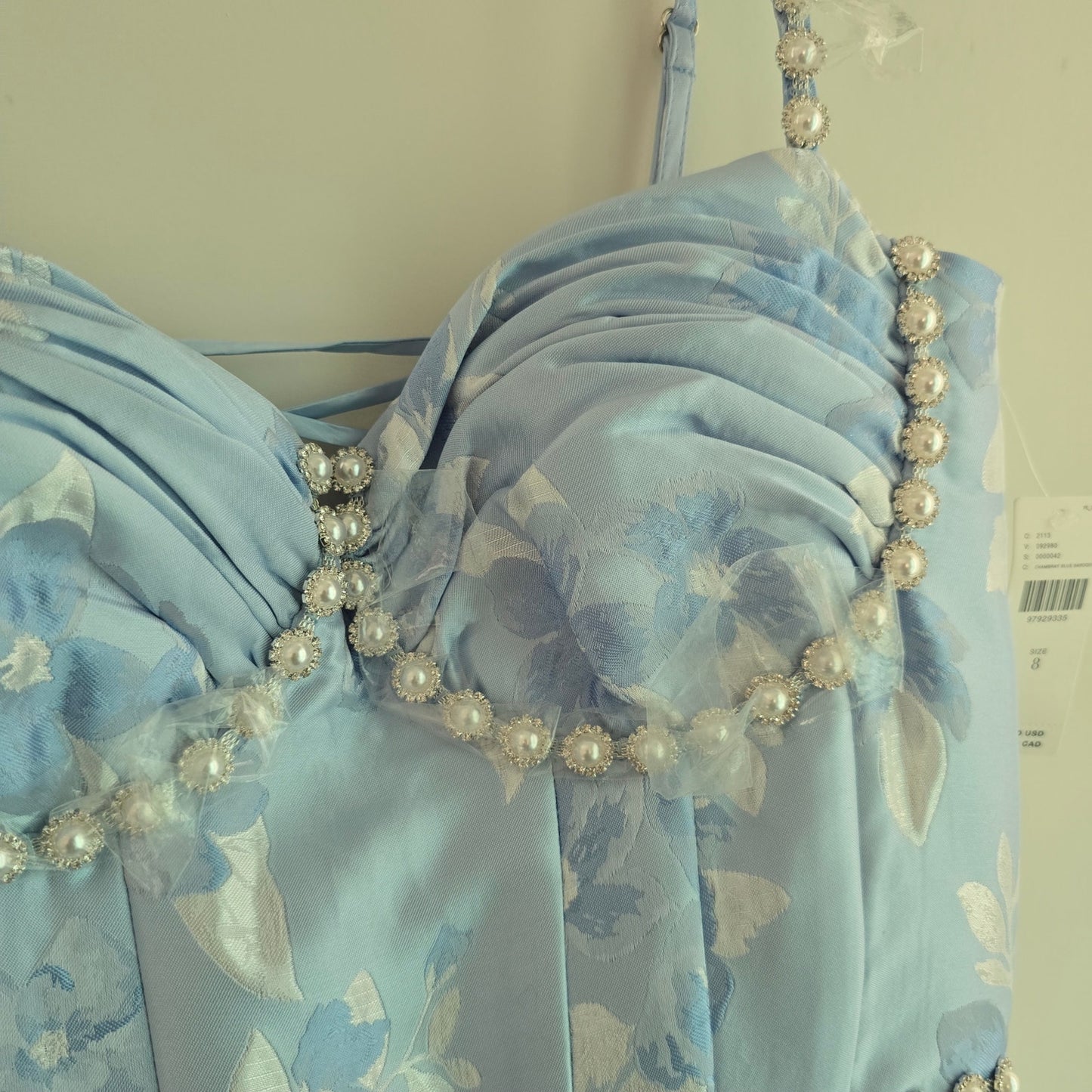 Anthropologie V. Chapman Lucetta Corset Tiered Maxi Dress Sz 8