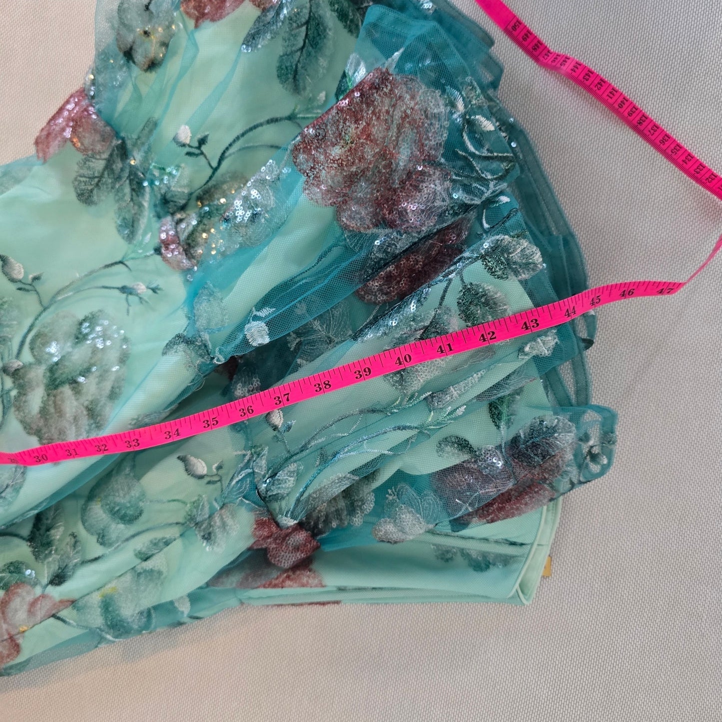 Dress The Population Carina Strapless Sweetheart Sequin Midi Dress Sz Large