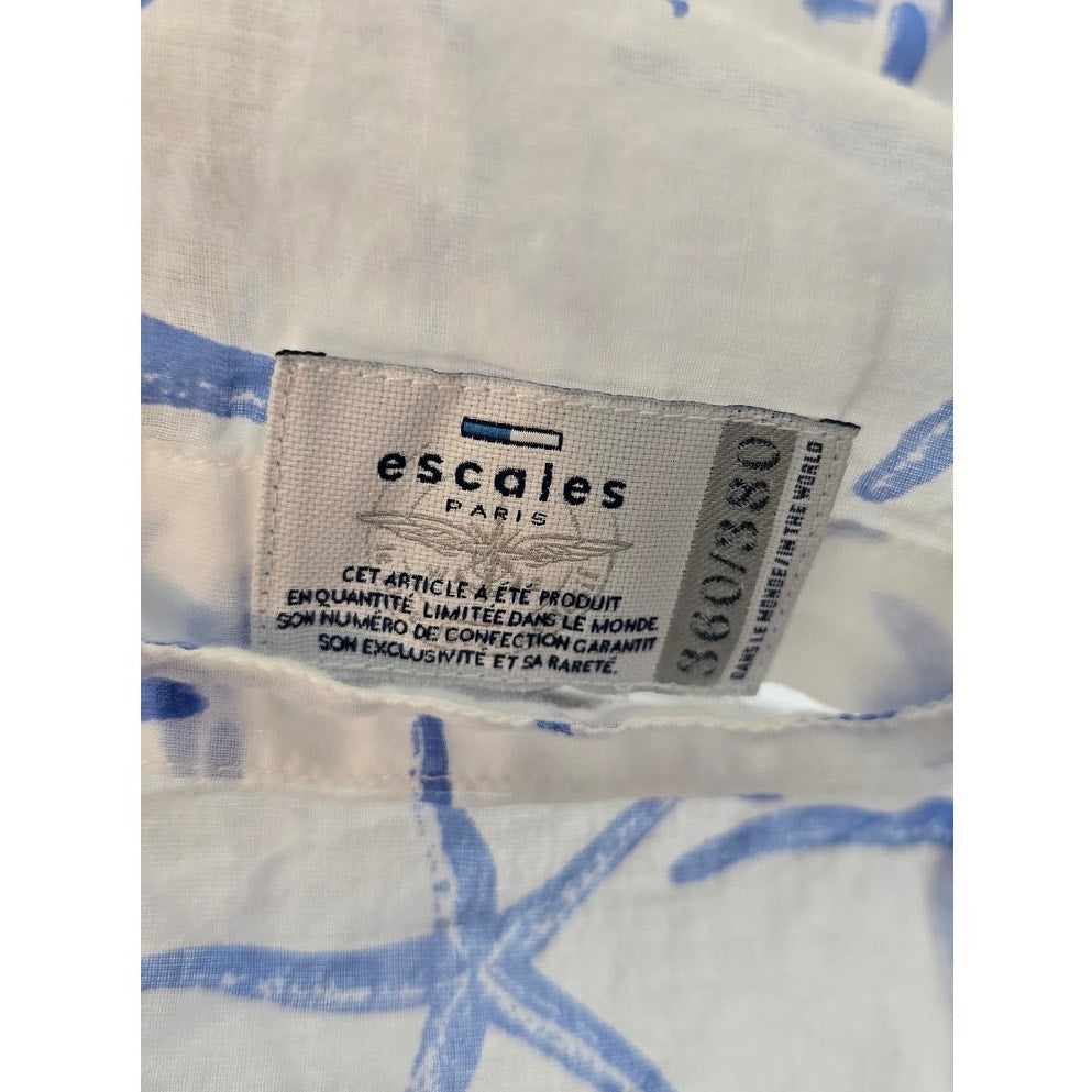Escales Paris Women's Long Sleeve Starfish button down Shirt Sz M (0949)
