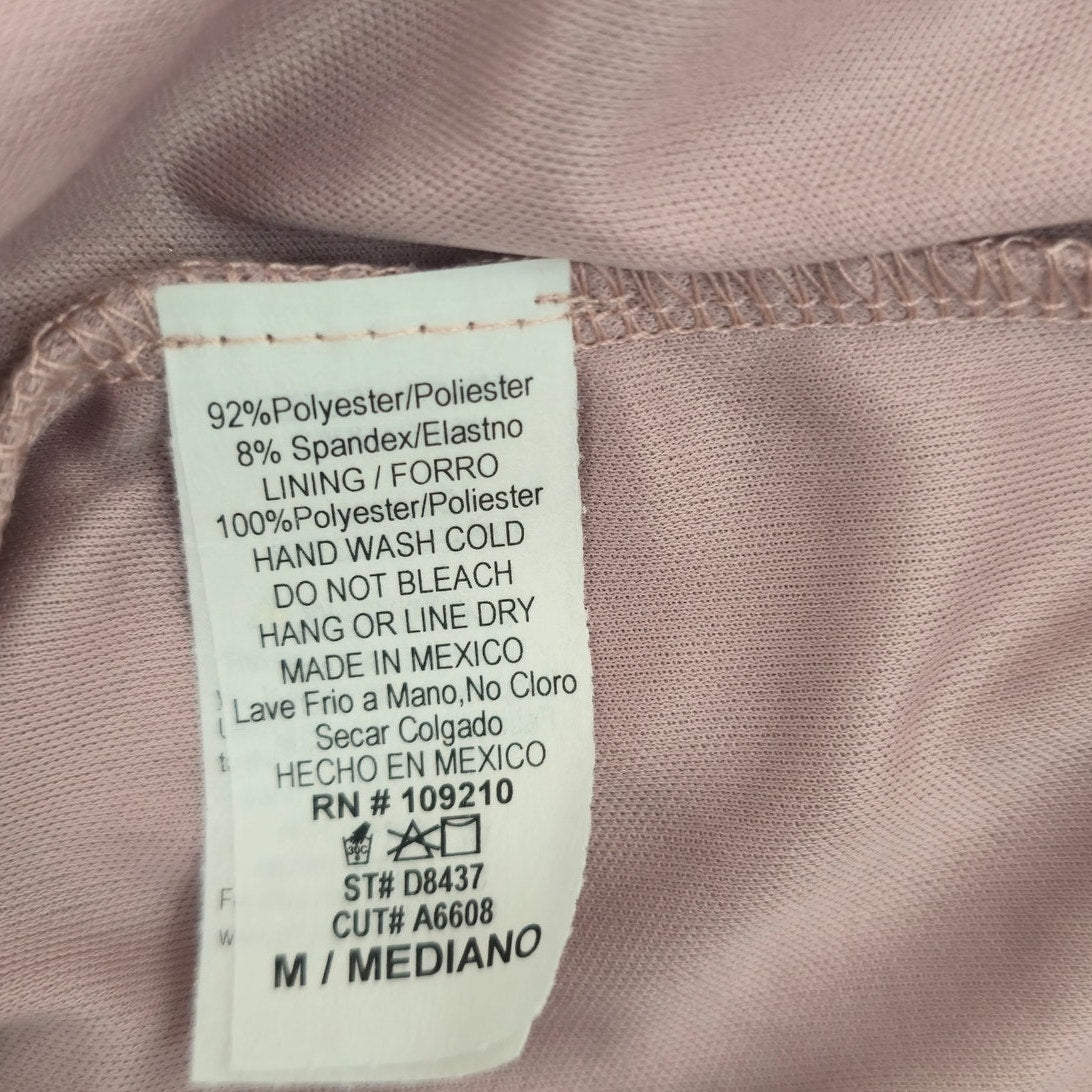 Windsor Sleeveless Sparkly Mauve Glitter Ruffle Mini Dress Sz Medium