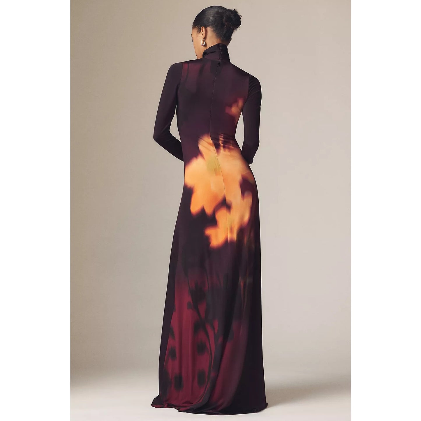 Sisters. Black Nova Aline Long-Sleeve High-Neck Maxi Dress Sz 2 NWT