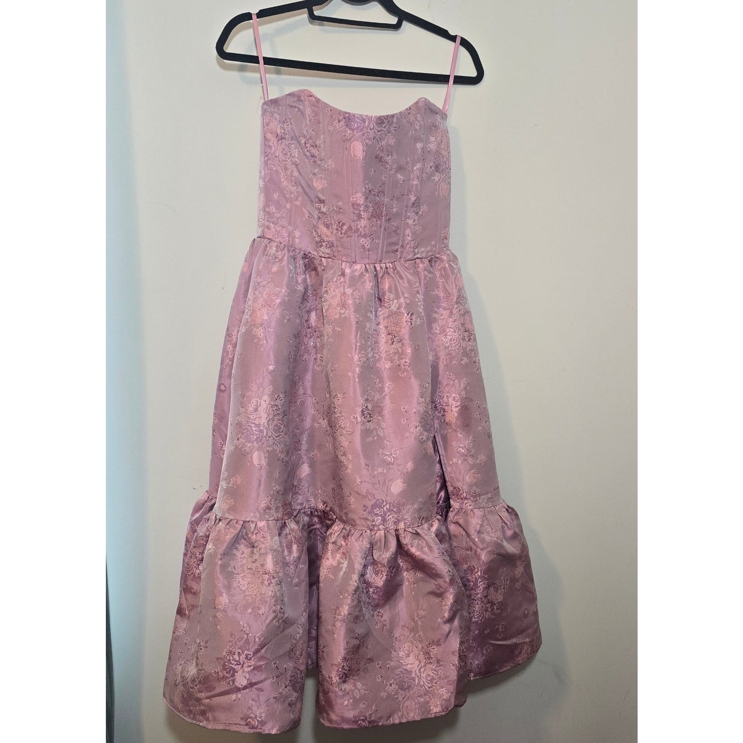 V. Chapman Orchid Haze Brocade Corset Midi Dress Size 8 NWT - Wedding/Bridal