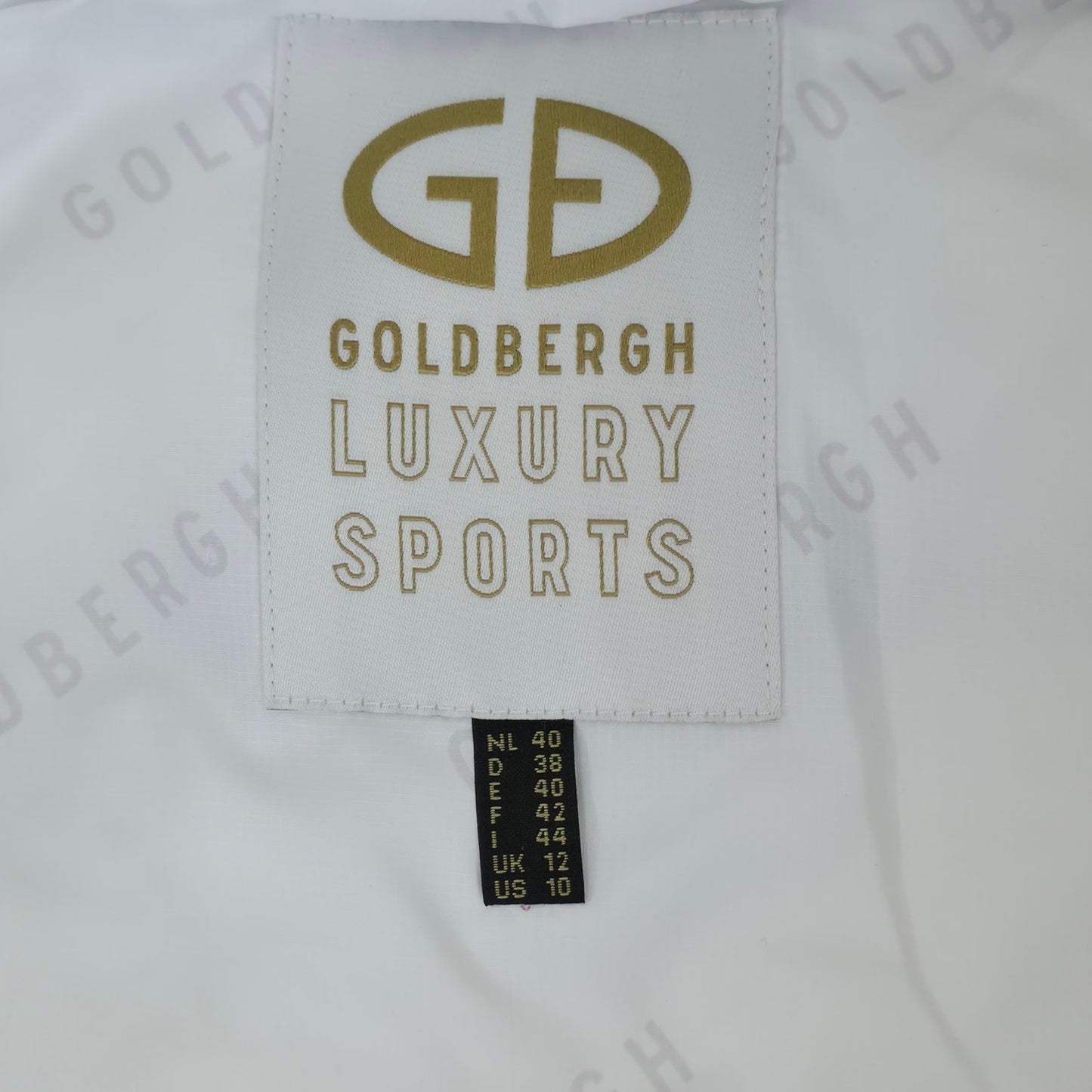 Goldbergh Bufera Quilted Ski Jacket White Hooded Down Puffer Coat Size 10 NWT