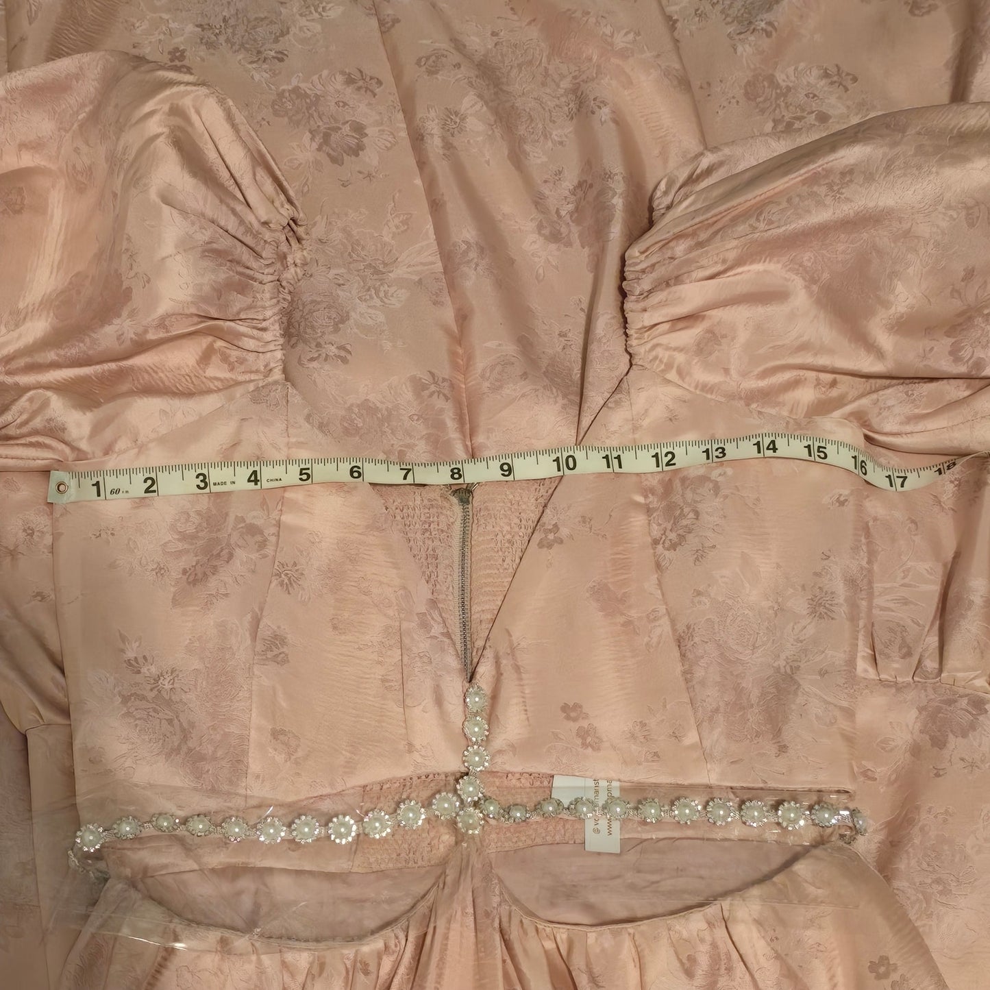 V. Chapman The Emma Dress in Light Pink Windsor Brocade Sz 8