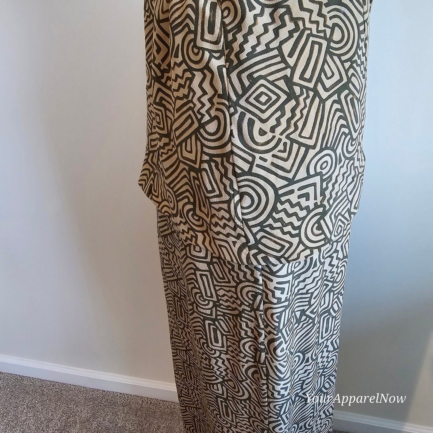 Spenser Jeremy Vintage Print Silk Sleeveless Maxi Dress Sz 8 (0968