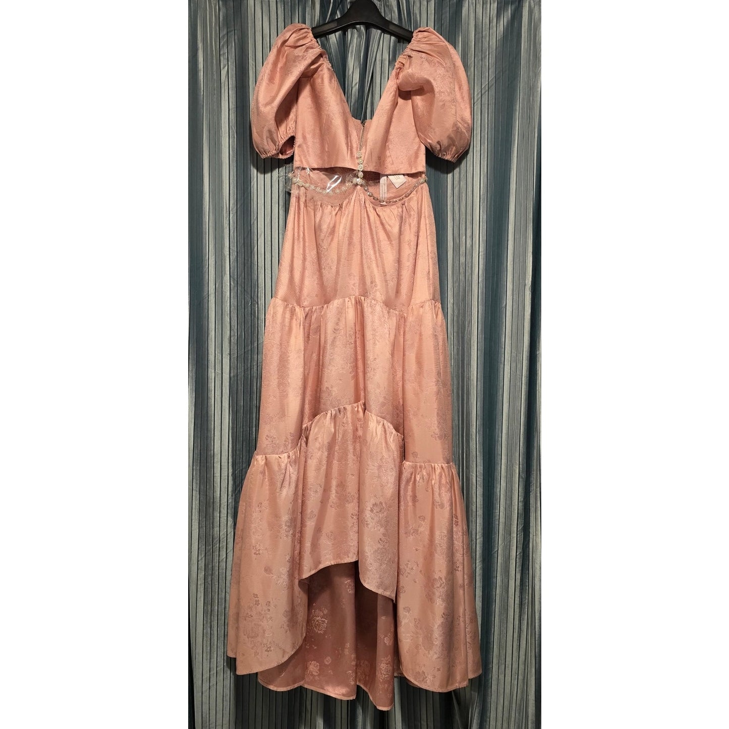 V. Chapman The Emma Dress in Light Pink Windsor Brocade Sz 8