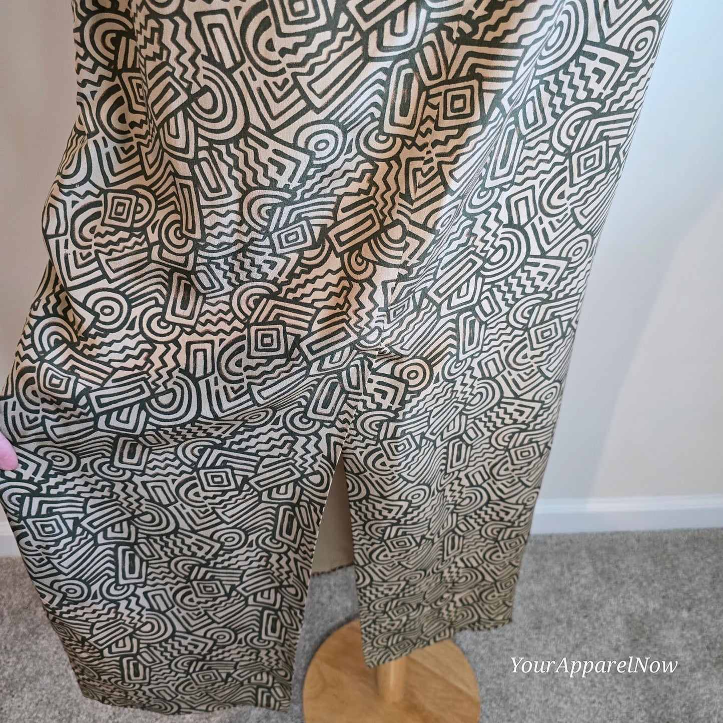 Spenser Jeremy Vintage Print Silk Sleeveless Maxi Dress Sz 8 (0968