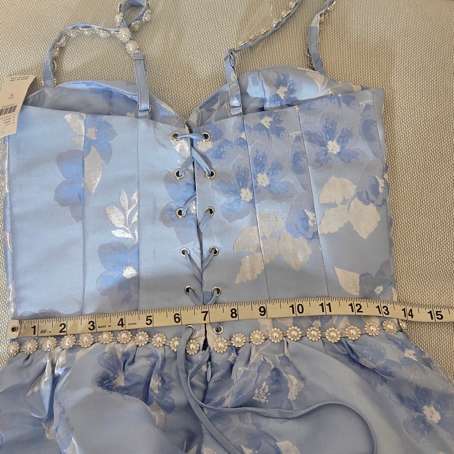 Anthropologie V. Chapman Lucetta Corset Tiered Maxi Dress Sz 8