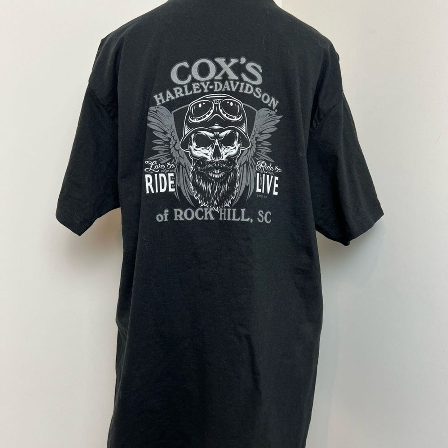 Harley Davidson Black Short Sleeve Crew Neck T-Shirt size M (193)