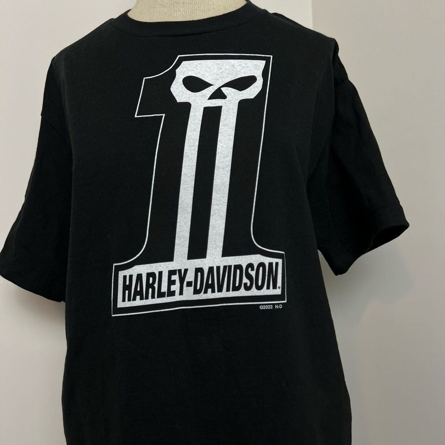 Harley Davidson Black Short Sleeve Crew Neck T-Shirt size M (193)