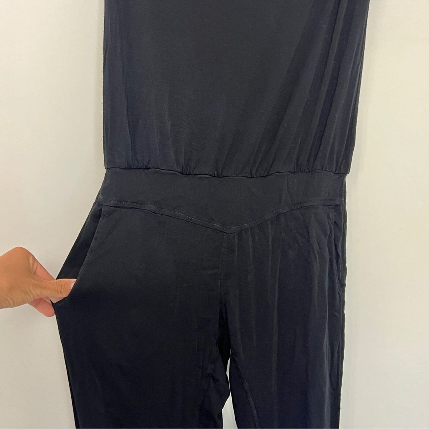 Young Fabulous & Broke Women's Black Tube Top Skinny Ankle Jumpsuit size Small