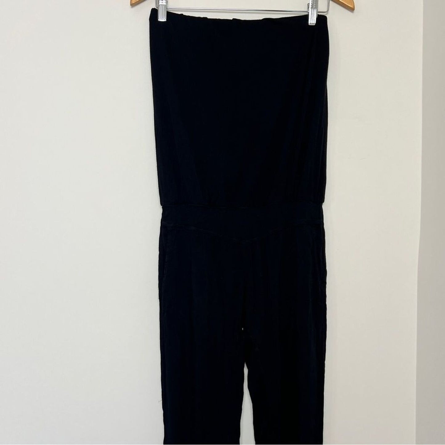 Young Fabulous & Broke Women's Black Tube Top Skinny Ankle Jumpsuit size Small
