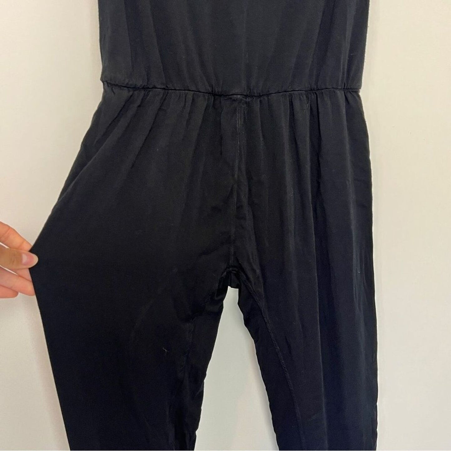 Young Fabulous & Broke Women's Black Tube Top Skinny Ankle Jumpsuit size Small
