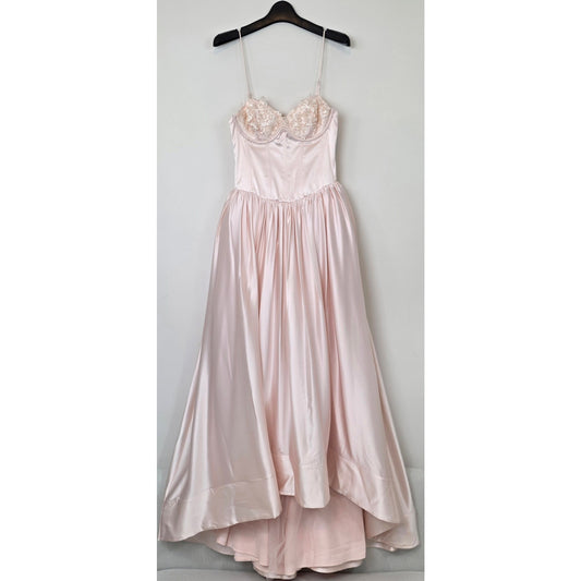 For Love & Lemons Nara Sleeveless Silky Adorned Cups Gown Sz XS NWT