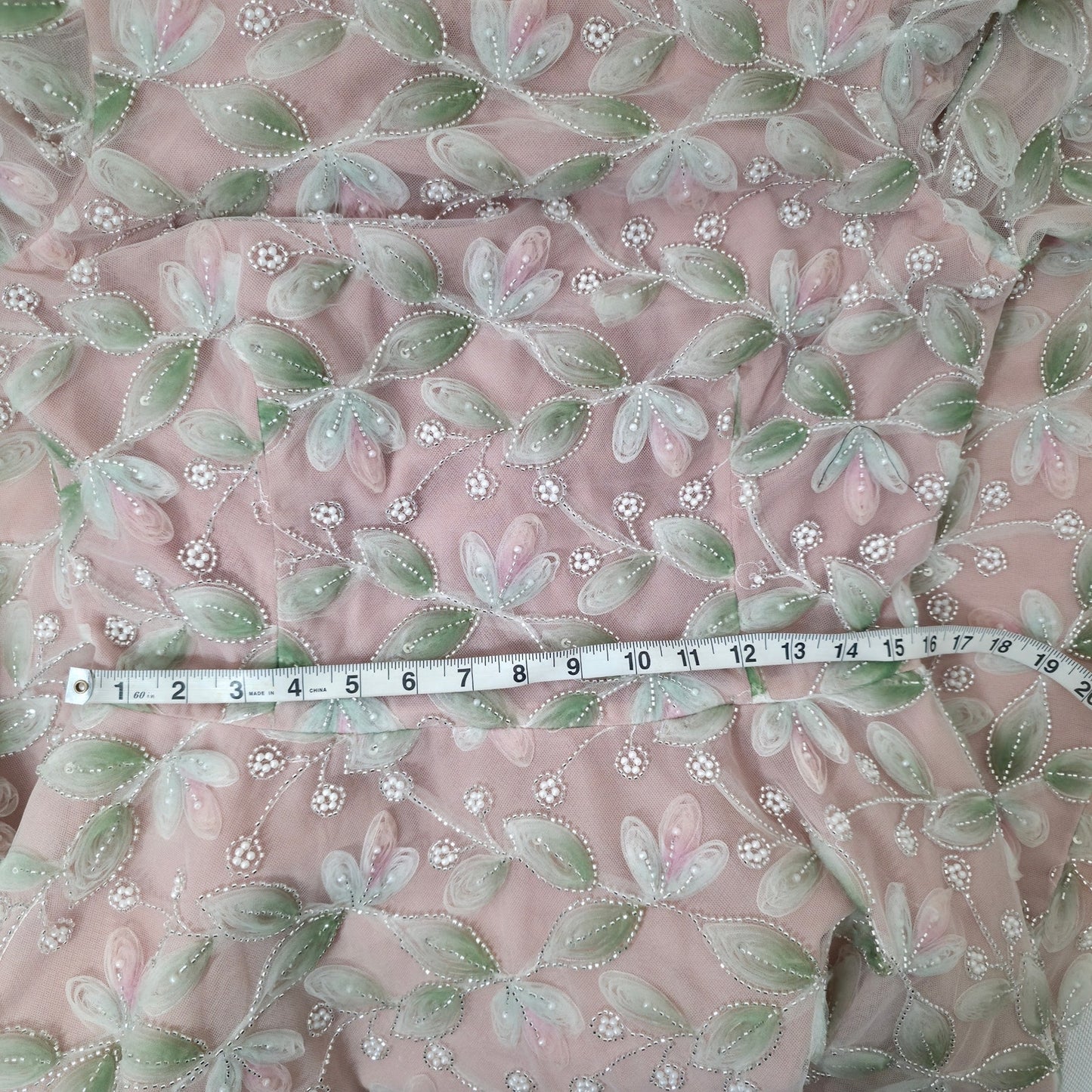 Helsi Tessa Long-Sleeve Appliqué A-Line Maxi Dress Sz XL