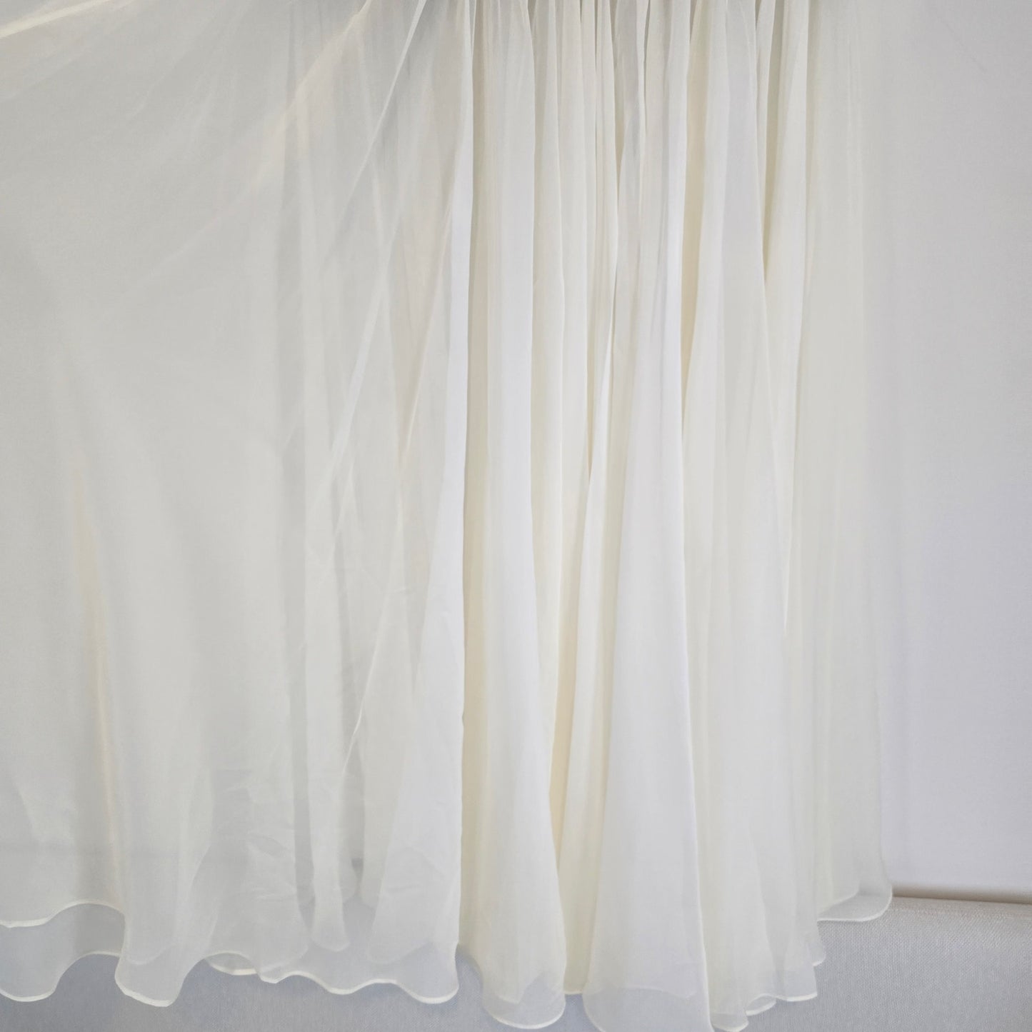Bronx and Banco Adrian Strapless Drop-Waist Sheer bottom Maxi Dress Sz 6 Medium