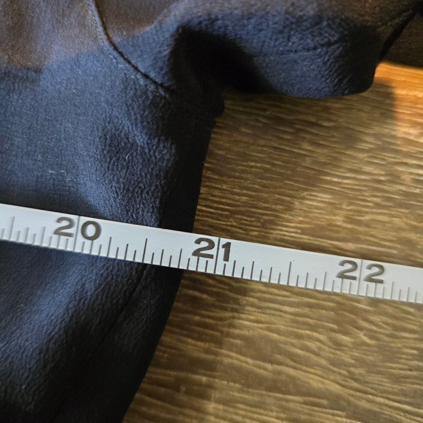 Vintage BOK HAUTE COUTURE Black Button Down Blouse Leather Trim (741)