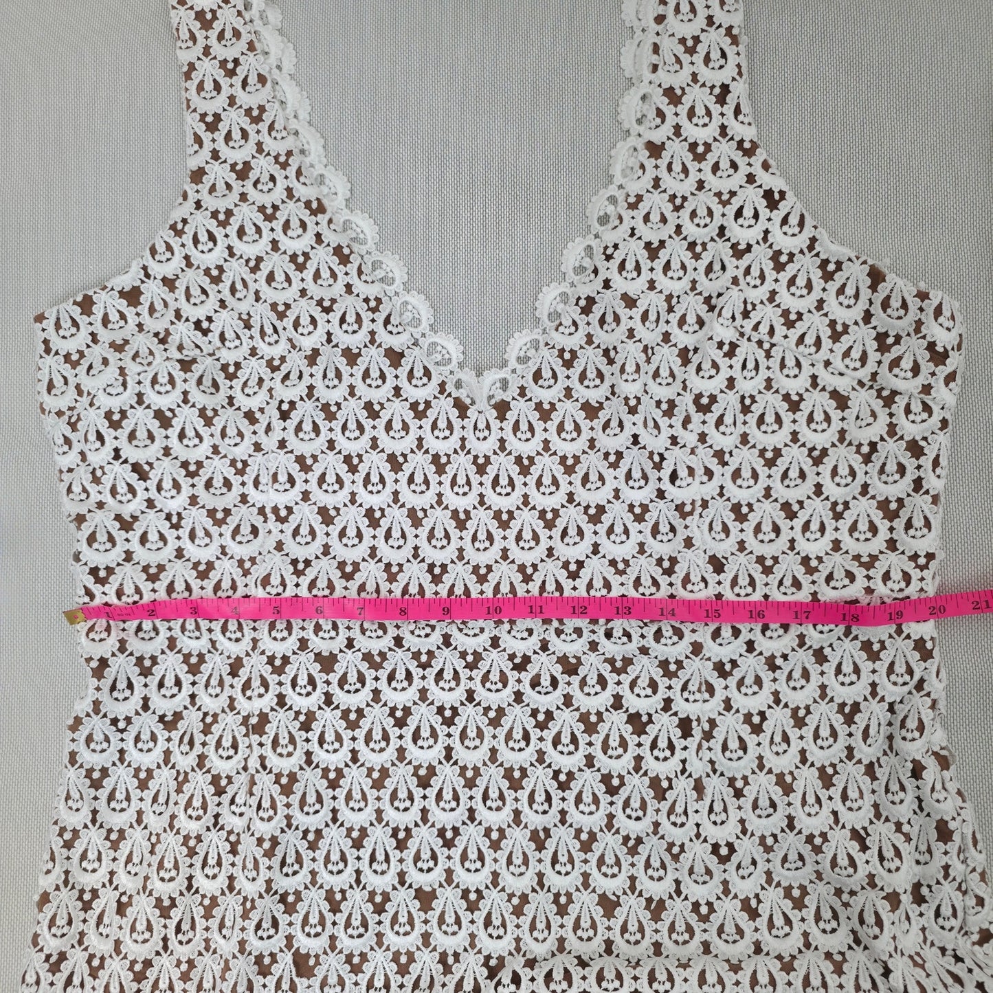 Daughters of Simone Nev Almond Crochet Lace Wedding Dress 4XL Anthro Boho Gown