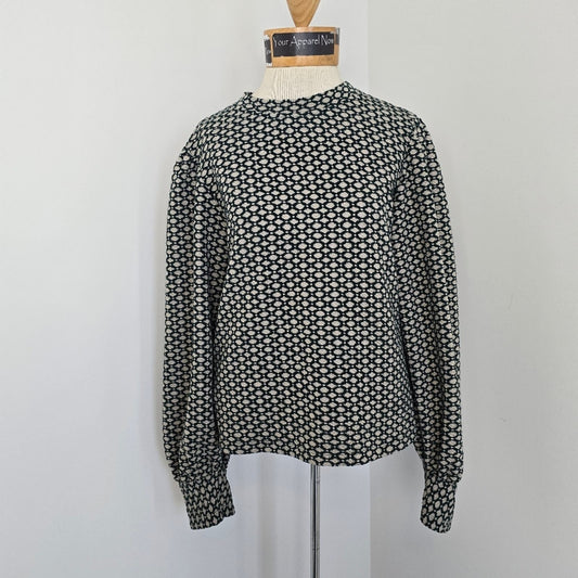 Anthropologie Maeve Green Blouse Sweater Long Sleeve High Neck Sz Medium (619)