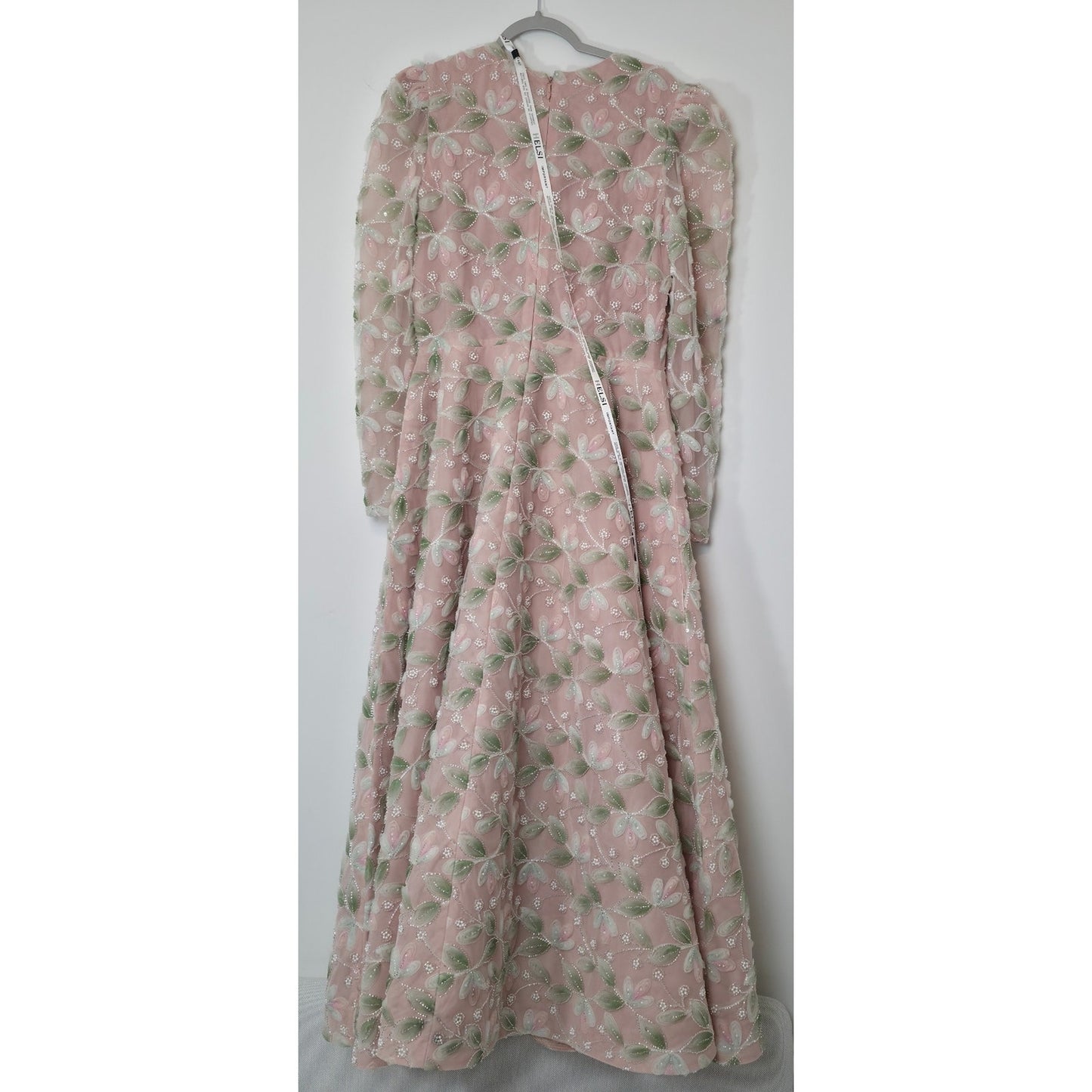 Helsi Tessa Long-Sleeve Appliqué A-Line Maxi Dress Sz XL