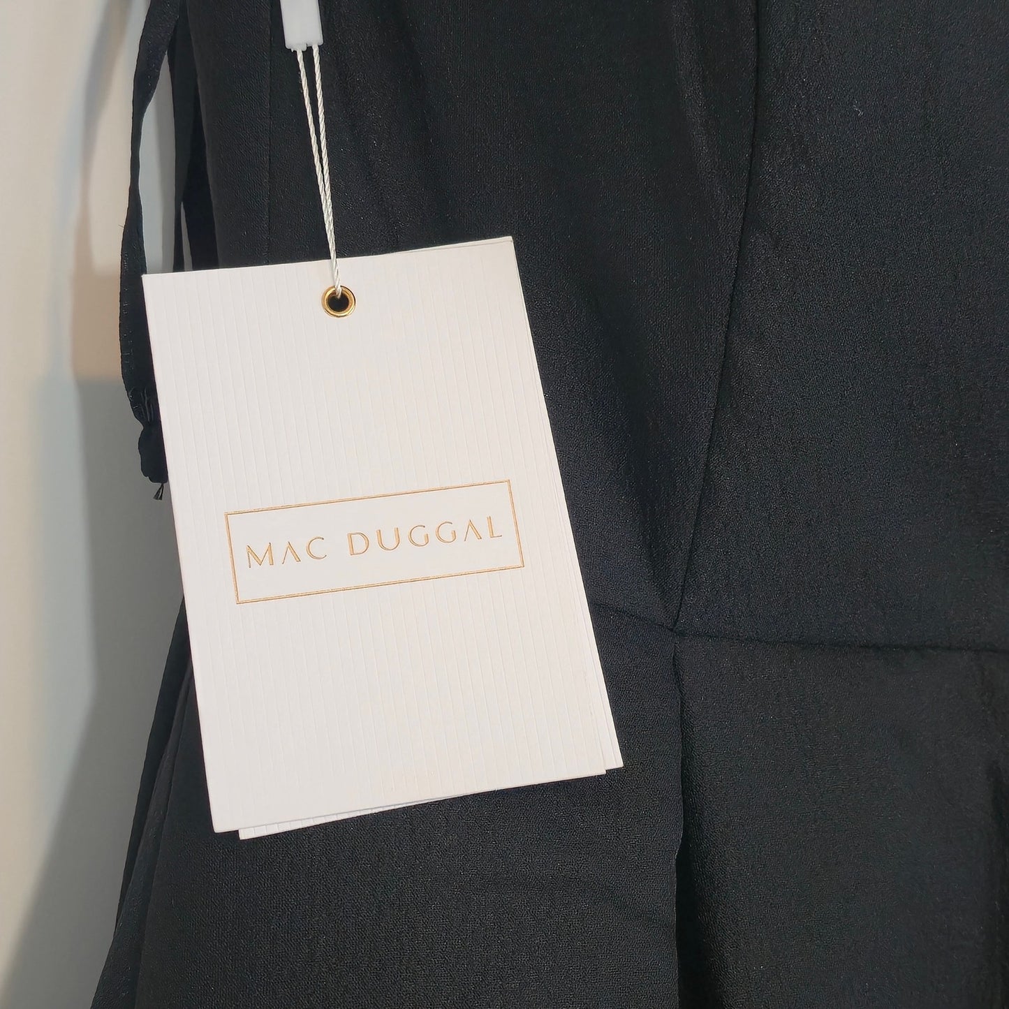 Mac Duggal Black Floral Brocade Bottom Strapless Maxi Dress Sz 2