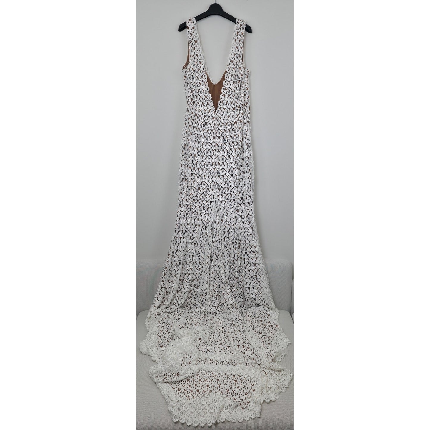 Daughters of Simone Ivory Hollis Lace Wedding Bridal Gown Open Back 4XL