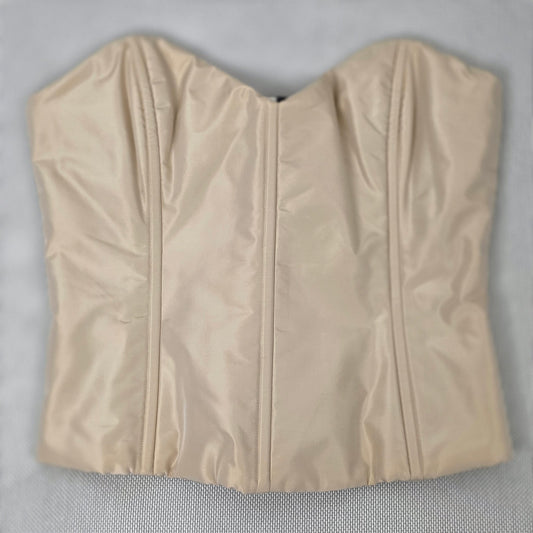 Mirror Palais Silk Charmeuse Ballet Russes Corset Top in Champagne Sz Medium NWT