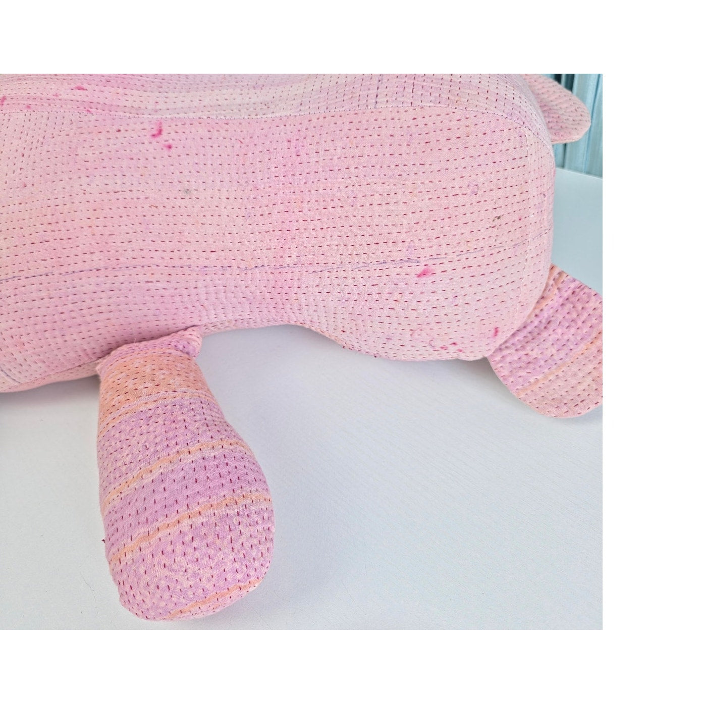 Free People Pink hues Vintage Kantha Quilt Bear