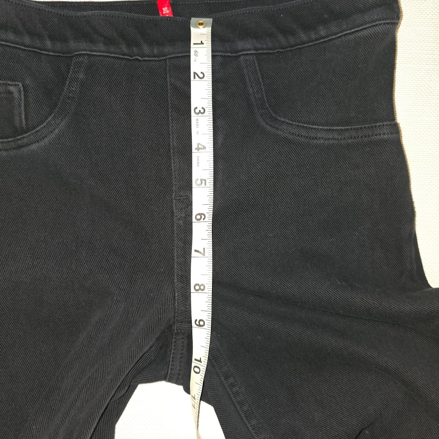 SPANX Black Jeggings Skinny Cotton Blend Elastic Waist Pants Sz Small (718)