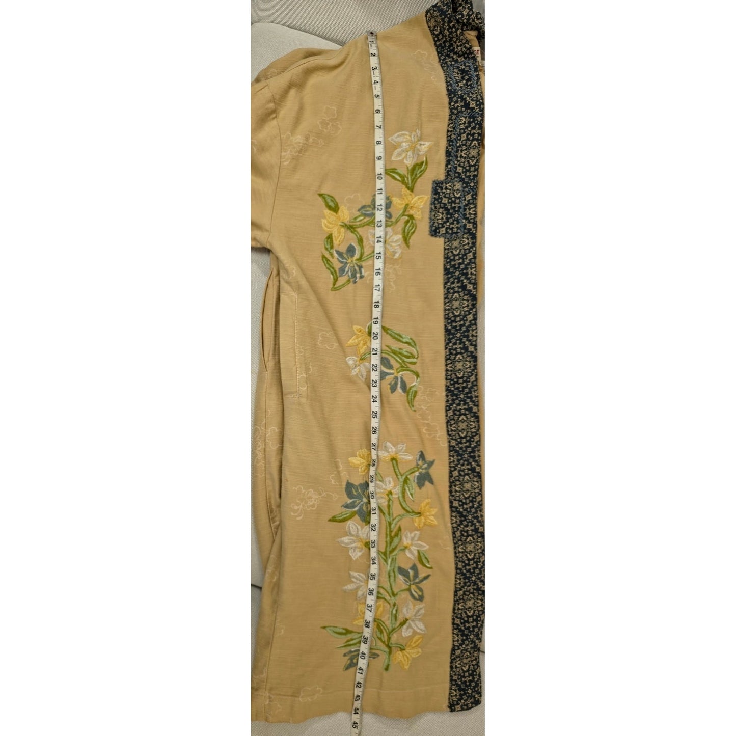 Free People Henlow Embroidered Relaxed Oversized Duster Jacket Sz XS/Small