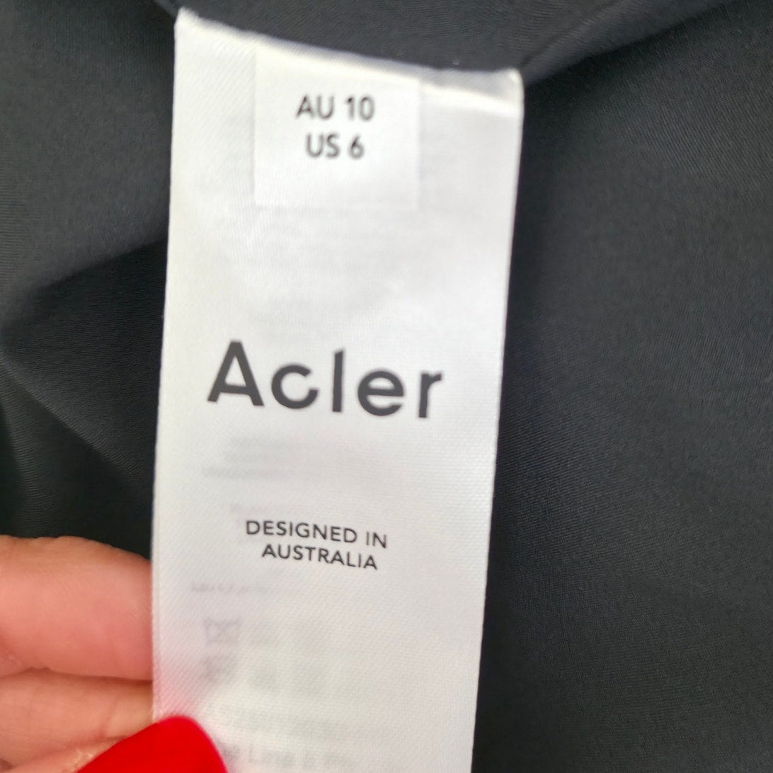 Acler Abstract Samstone Sleeveless A-Line Maxi Gown Dress Sz 6 NWOT