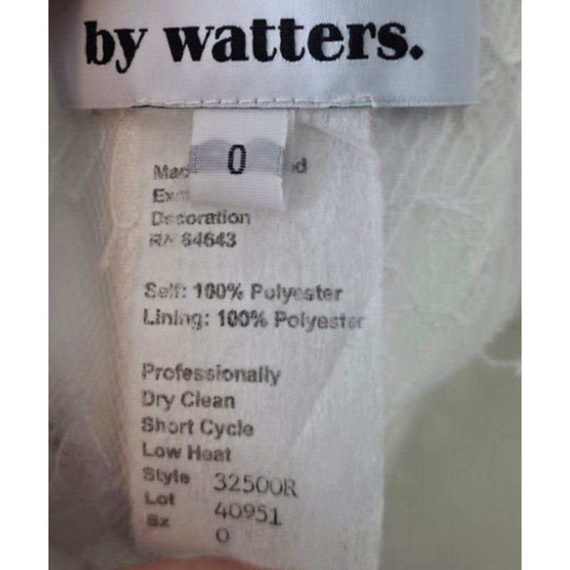 Watters Ivory Harlow Off-The-Shoulder Satin & Lace Mini Dress sz 0 NWT