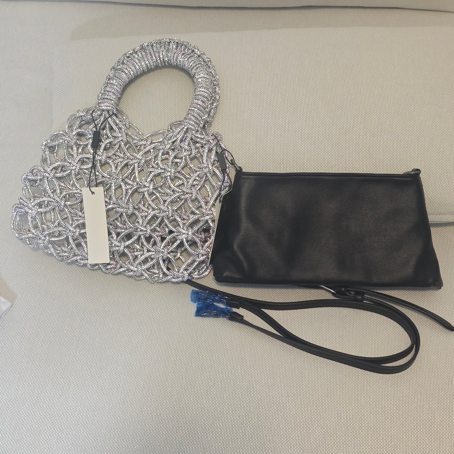 ROCKNOT THE TRANSFORMER Crystal Insert Black Bag and Crossbody