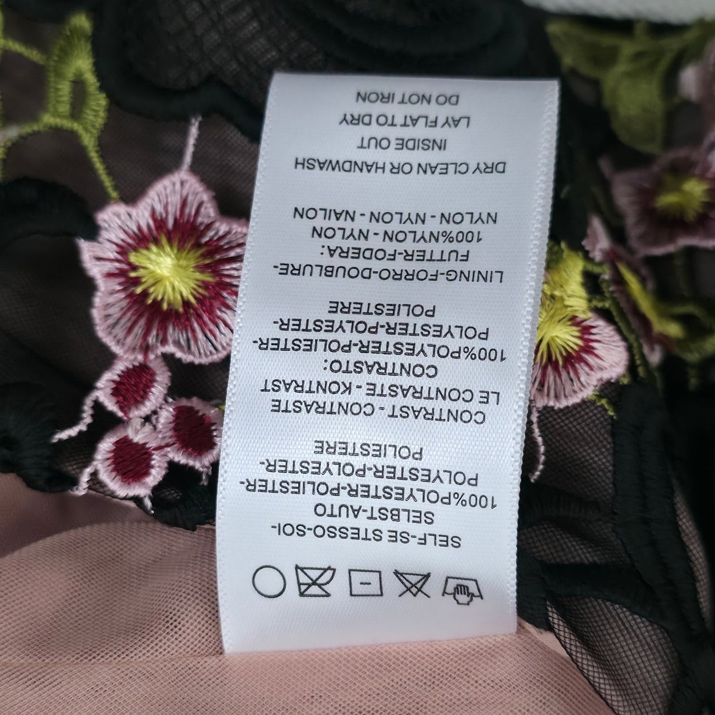 Helsi Cecilia Strapless Embroidered Floral Midi Dress Sz Small NWT