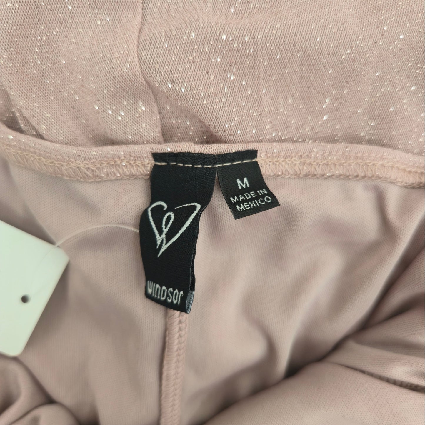 Windsor Sleeveless Sparkly Mauve Glitter Ruffle Mini Dress Sz Medium