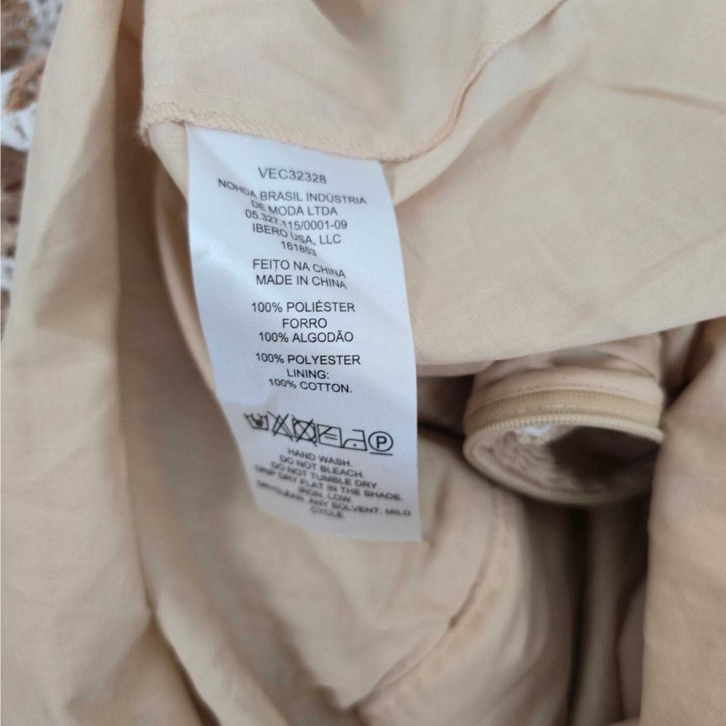 PATBO Beige Bossa Crochet Corset Style Sleeveless Mini Dress Sz 2 NWT