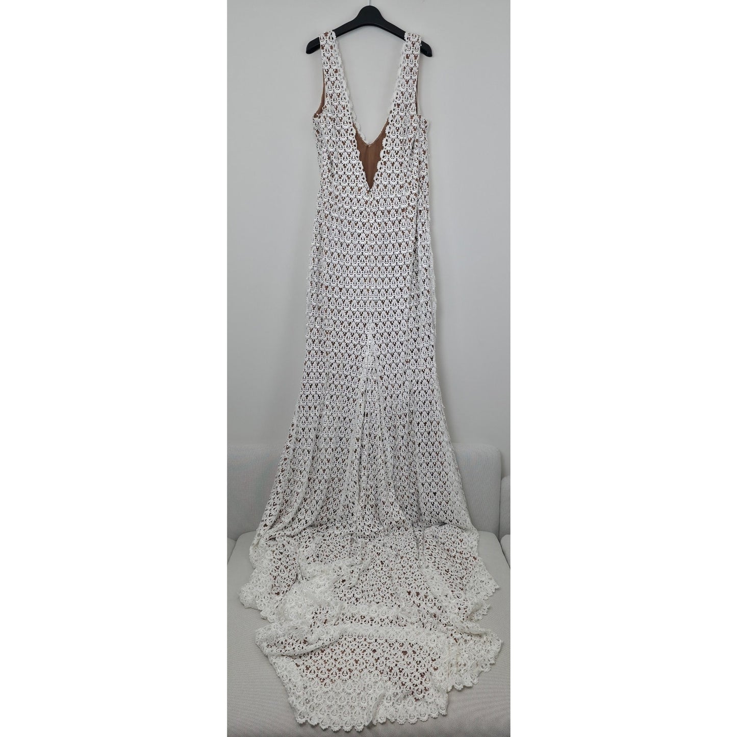 Daughters of Simone Ivory Hollis Lace Wedding Bridal Gown Open Back 4XL