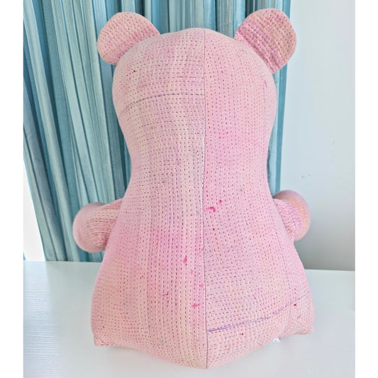 Free People Pink hues Vintage Kantha Quilt Bear